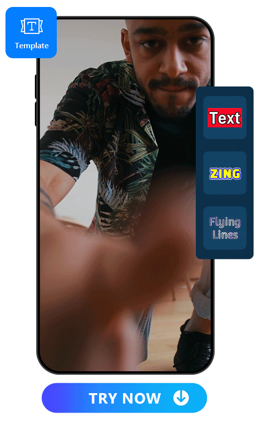 showcase of text feature of PowerDirector to demonstrate a man talking video with subtitles in different styles